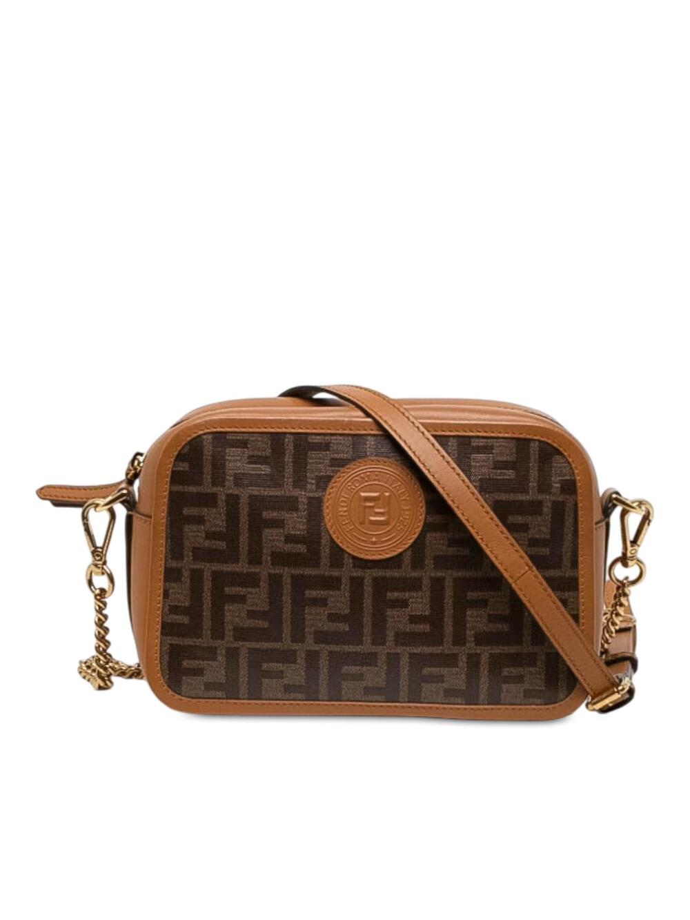 Fendi Glazed Fabric Vitello Century Ff #369935F98B